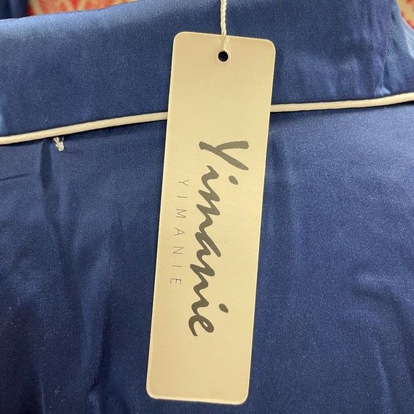 Yimanie button down top & pants pajama set loungewear - Picture 5 of 7